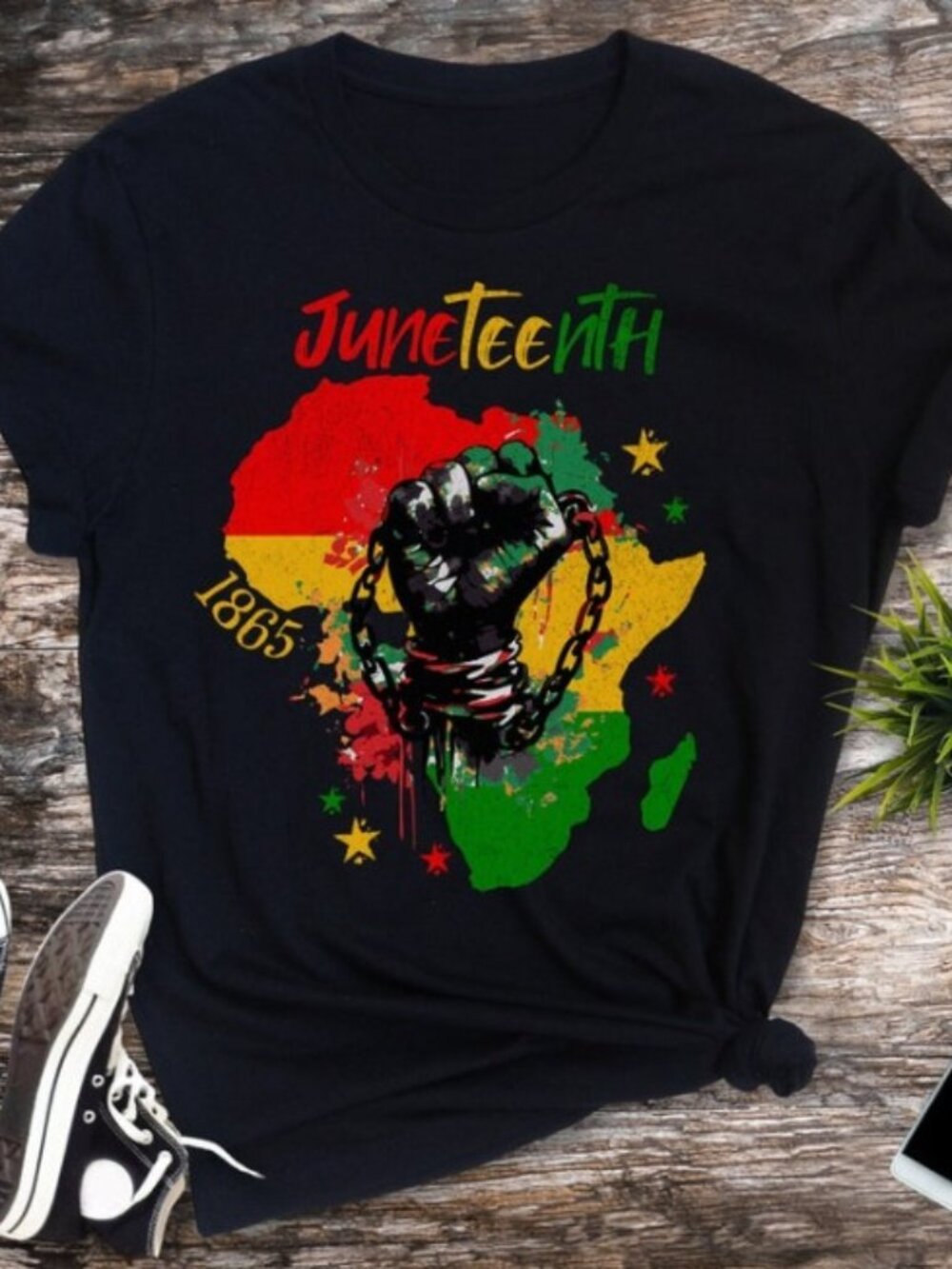 Juneteenth Freedom Fist T-Shirt, African Heritage Celebration Shirts